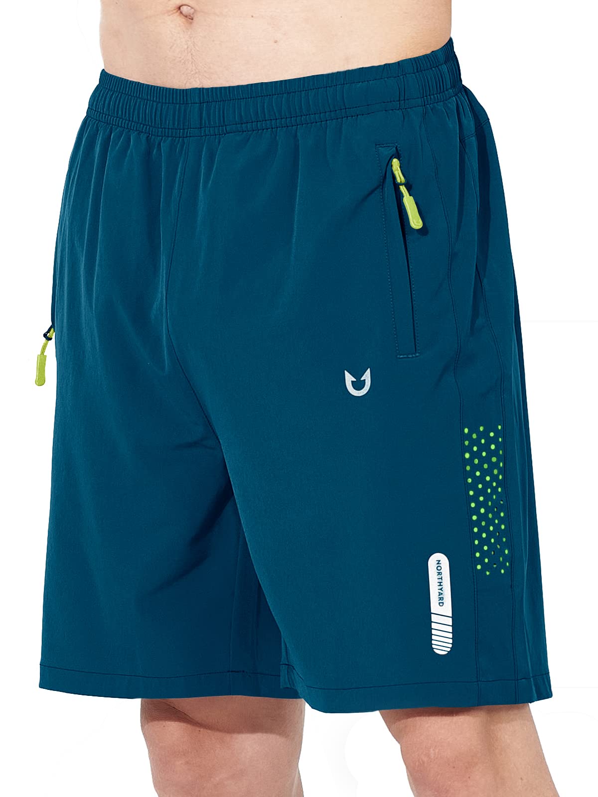 NORTHYARD Men's Athletic Running Shorts Quick Dry Workout Shorts 7"/ 5"/ 9" Lightweight Sports Gym Basketball Shorts Hiking Exercise Seablue M