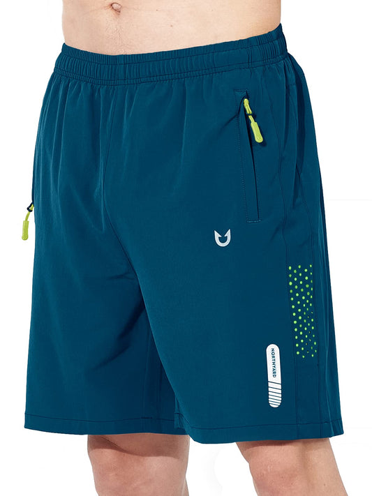 NORTHYARD Men's Athletic Running Shorts Quick Dry Workout Shorts 7"/ 5"/ 9" Lightweight Sports Gym Basketball Shorts Hiking Exercise Seablue M